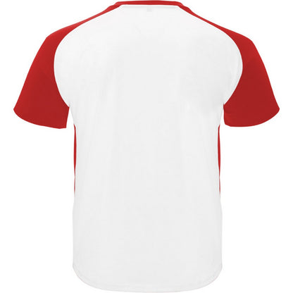 White-Red - Back - Roly Childrens-Kids Bugatti Short-Sleeved Sports T-Shirt
