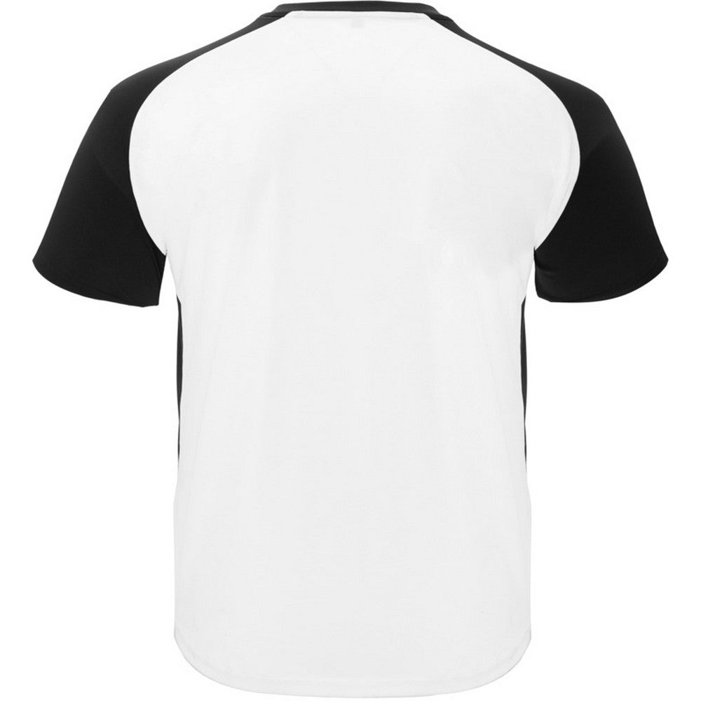 White-Solid Black - Back - Roly Childrens-Kids Bugatti Short-Sleeved Sports T-Shirt