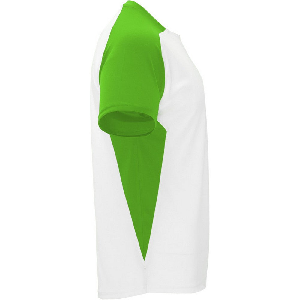 White-Fern Green - Side - Roly Childrens-Kids Bugatti Short-Sleeved Sports T-Shirt
