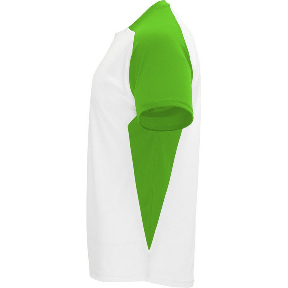 White-Fern Green - Lifestyle - Roly Childrens-Kids Bugatti Short-Sleeved Sports T-Shirt