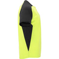 Fluorescent Yellow-Solid Black - Side - Roly Childrens-Kids Bugatti Short-Sleeved Sports T-Shirt