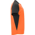 Fluorescent Orange-Solid Black - Lifestyle - Roly Childrens-Kids Bugatti Short-Sleeved Sports T-Shirt