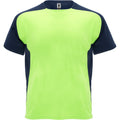 Fluro Green-Navy - Front - Roly Childrens-Kids Bugatti Short-Sleeved Sports T-Shirt