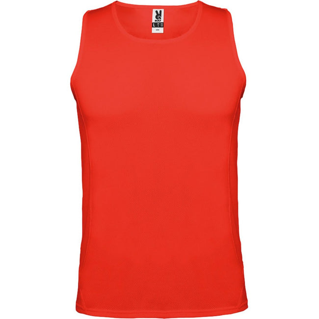 Red - Front - Roly Mens Andre Sports Vest Top