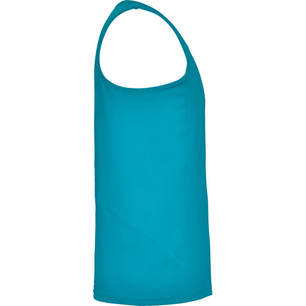 Turquoise - Side - Roly Mens Andre Sports Vest Top