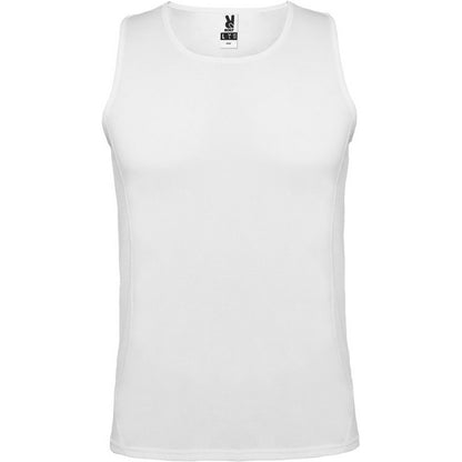 White - Front - Roly Mens Andre Sports Vest Top