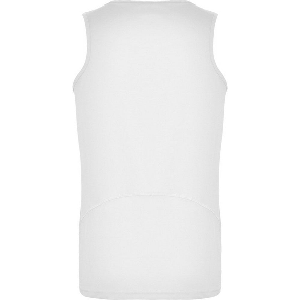 White - Back - Roly Mens Andre Sports Vest Top