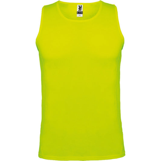 Fluorescent Yellow - Front - Roly Mens Andre Sports Vest Top