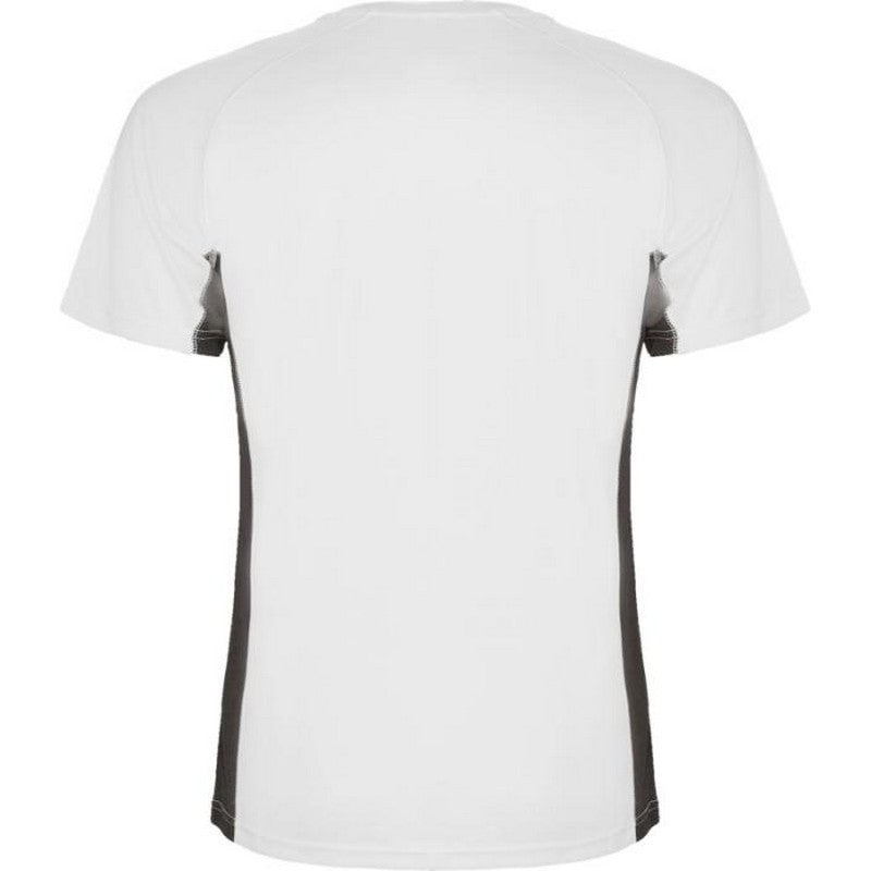 White-Dark Lead - Back - Roly Childrens-Kids Shanghai Short-Sleeved Sports T-Shirt