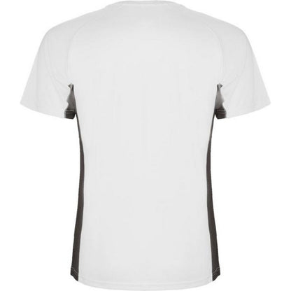 White-Dark Lead - Back - Roly Childrens-Kids Shanghai Short-Sleeved Sports T-Shirt