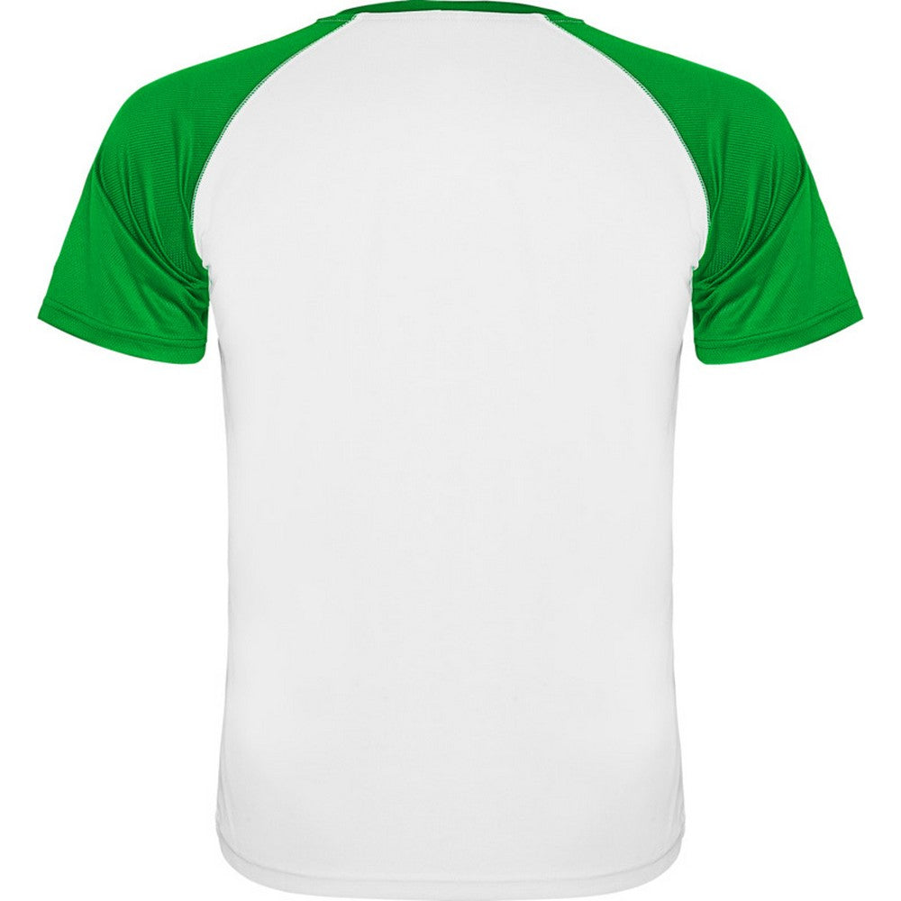 White-Fern Green - Back - Roly Childrens-Kids Indianapolis Short-Sleeved Sports T-Shirt