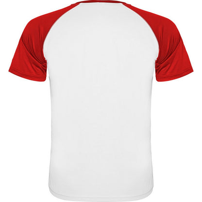 White-Red - Back - Roly Childrens-Kids Indianapolis Short-Sleeved Sports T-Shirt