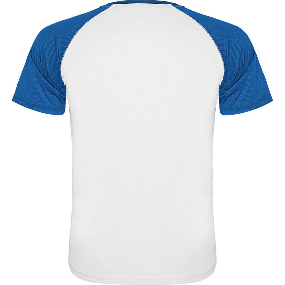 White-Royal Blue - Back - Roly Childrens-Kids Indianapolis Short-Sleeved Sports T-Shirt