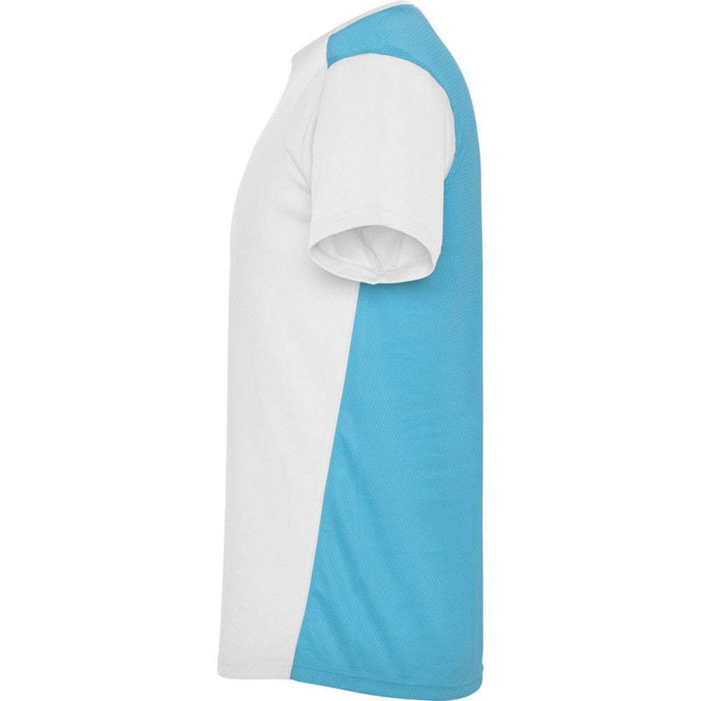 White-Turquoise - Lifestyle - Roly Childrens-Kids Detroit Sports T-Shirt
