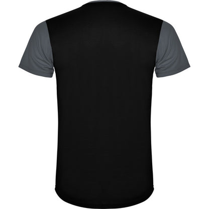 Ebony-Solid Black - Back - Roly Unisex Adult Detroit Short-Sleeved Sports T-Shirt