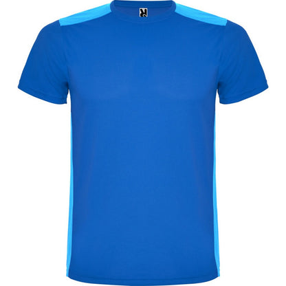 Royal Blue-Light Blue - Front - Roly Unisex Adult Detroit Short-Sleeved Sports T-Shirt