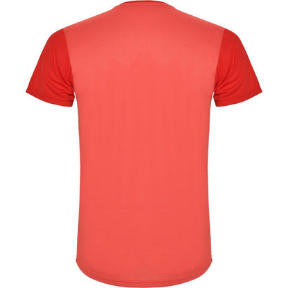 Red - Back - Roly Unisex Adult Detroit Short-Sleeved Sports T-Shirt