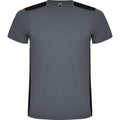Ebony-Solid Black - Front - Roly Unisex Adult Detroit Short-Sleeved Sports T-Shirt