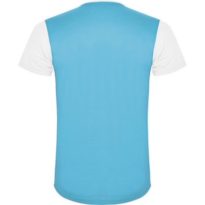 White-Turquiose - Back - Roly Unisex Adult Detroit Short-Sleeved Sports T-Shirt