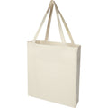 Natural - Back - Madras Recycled Cotton Gusseted Tote Bag
