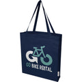 Navy - Front - Madras Recycled Cotton Gusseted Tote Bag