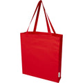 Red - Back - Madras Recycled Cotton Gusseted Tote Bag