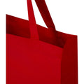 Red - Side - Madras Recycled Cotton Gusseted Tote Bag