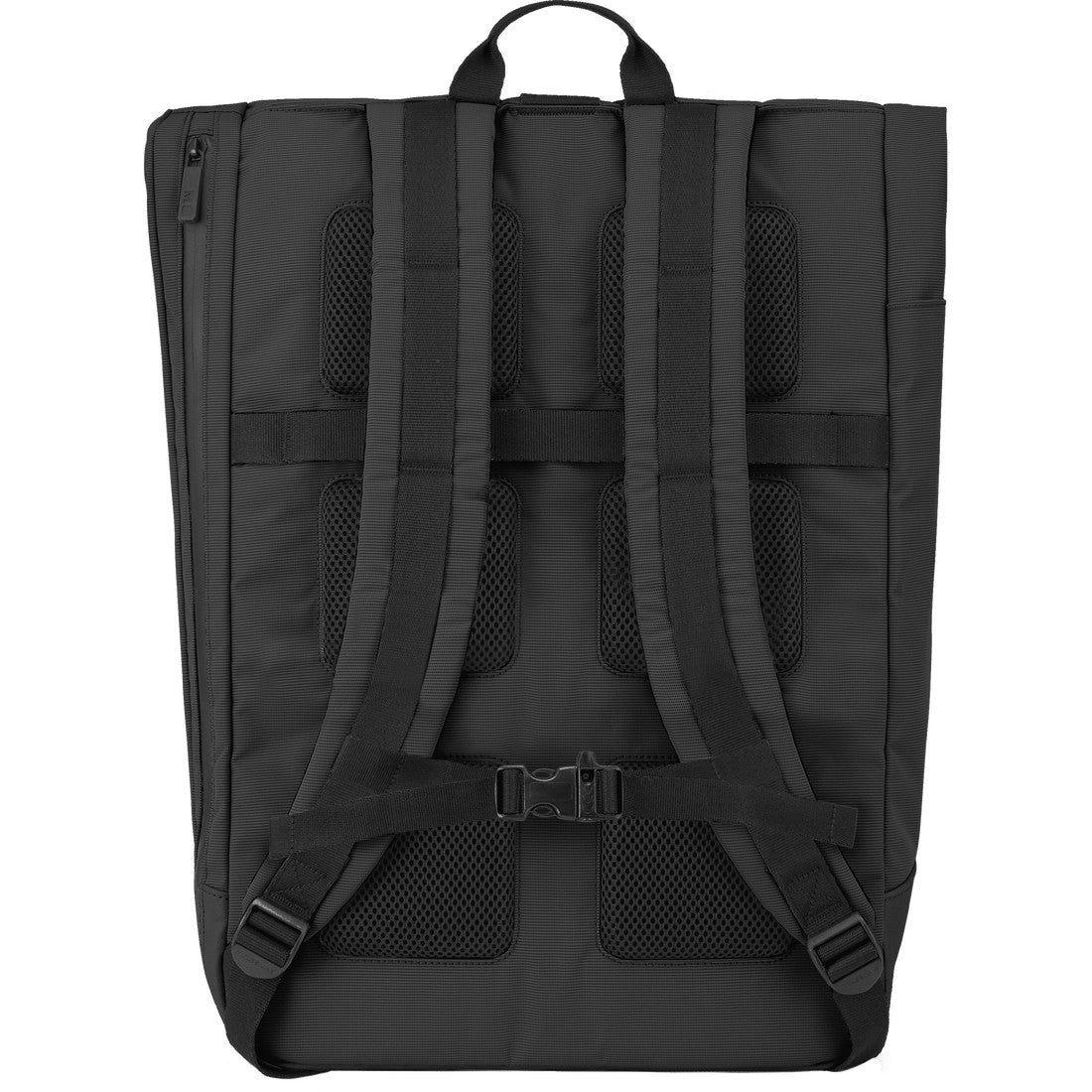 Solid Black - Back - Moleskine Metro Roll Top Backpack