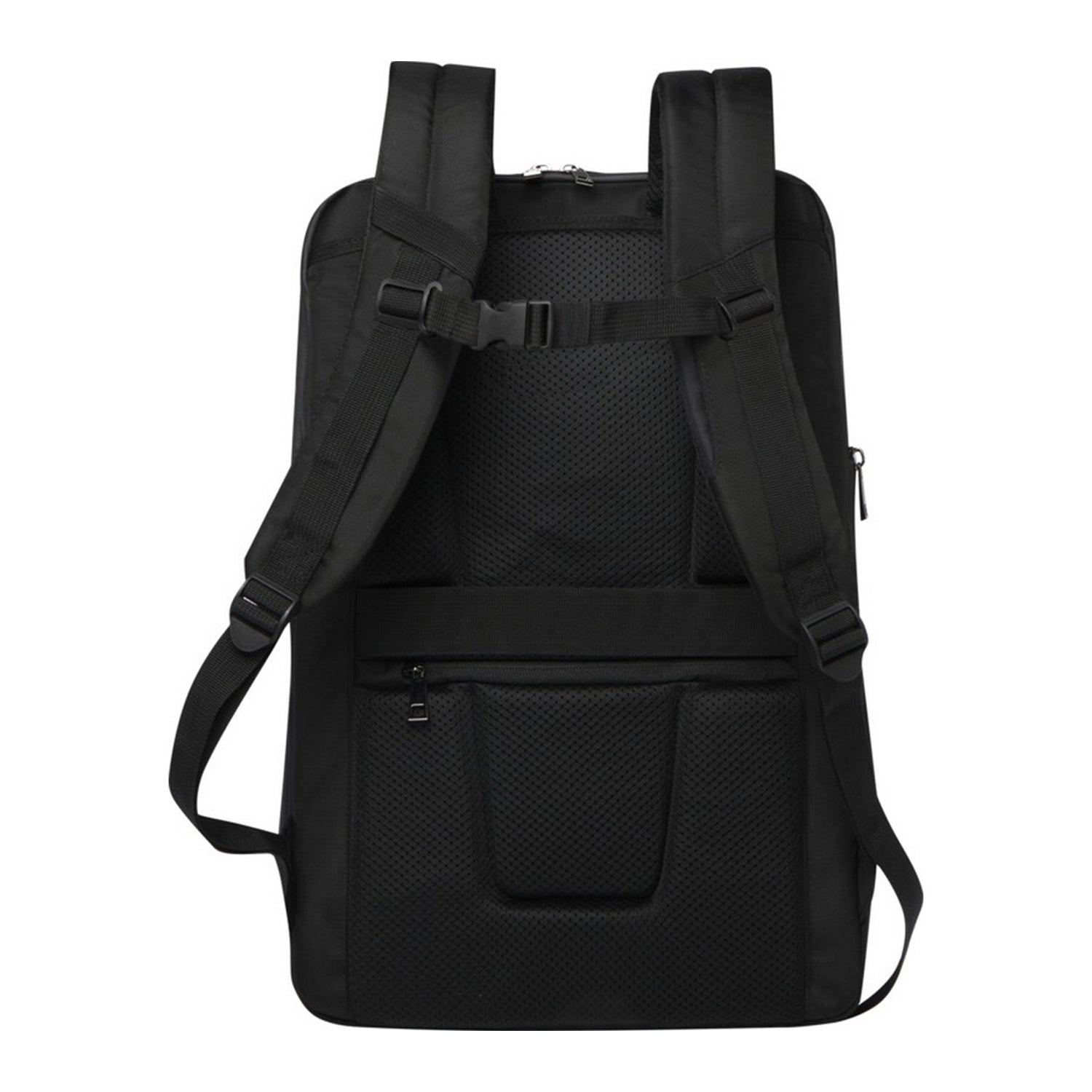 Solid Black - Back - Unbranded Expedition Pro 17 Grs Recycled Expandable Laptop Backpack