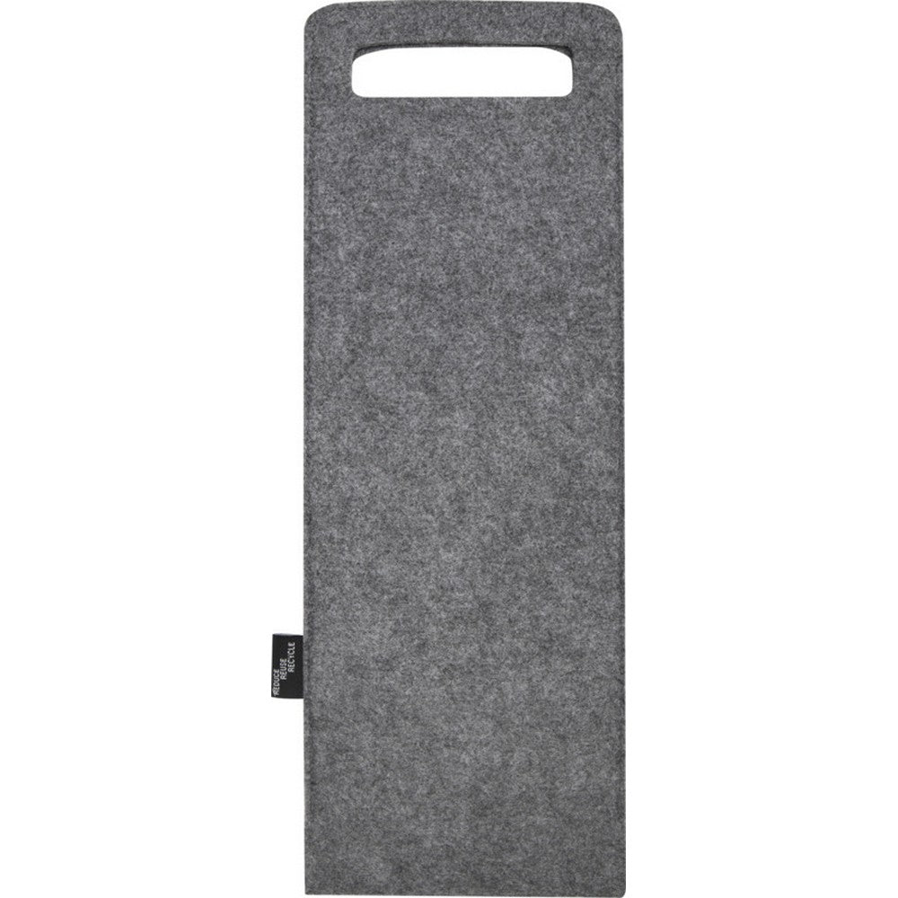 Medium Grey - Back - Felta Recycled Felt 750ml Wine Bag