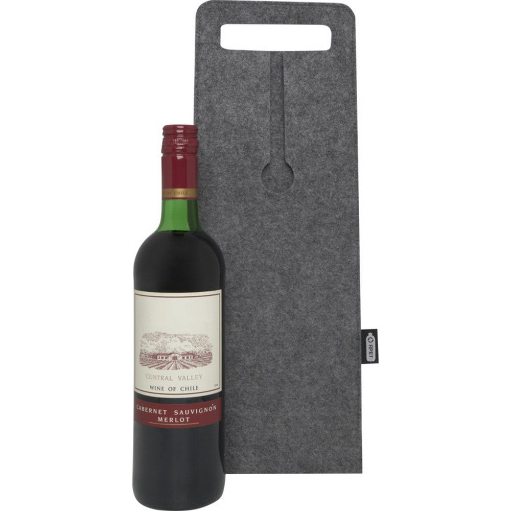 Medium Grey - Side - Felta Recycled Felt 750ml Wine Bag
