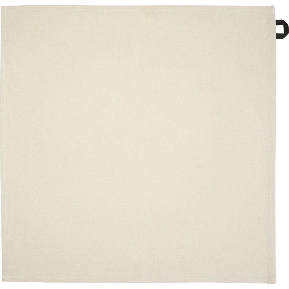 Natural-Solid Black - Front - Alora Recycled Cotton Tea Towel