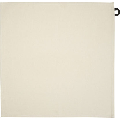 Natural-Solid Black - Front - Alora Recycled Cotton Tea Towel