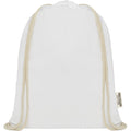 White - Back - Oregon Recycled Cotton Drawstring Bag