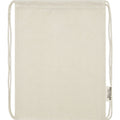 Natural - Front - Oregon Recycled Cotton Drawstring Bag