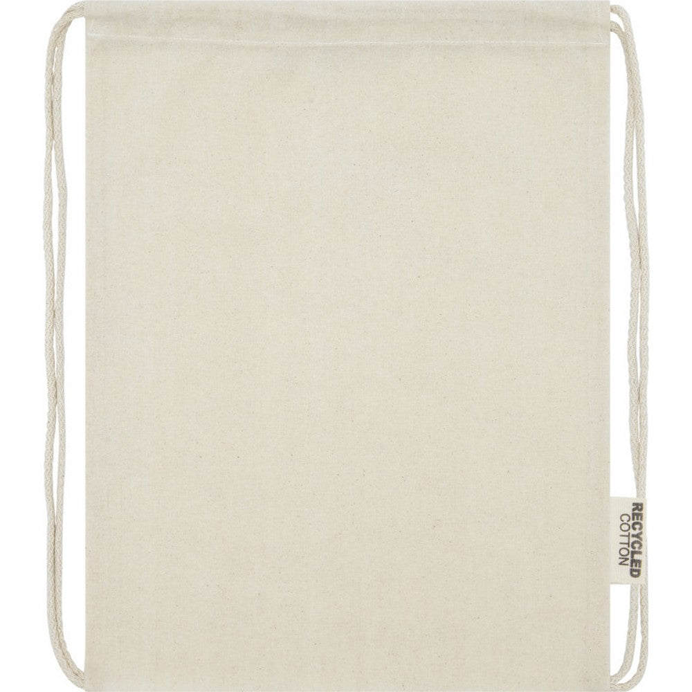 Natural - Front - Oregon Recycled Cotton Drawstring Bag