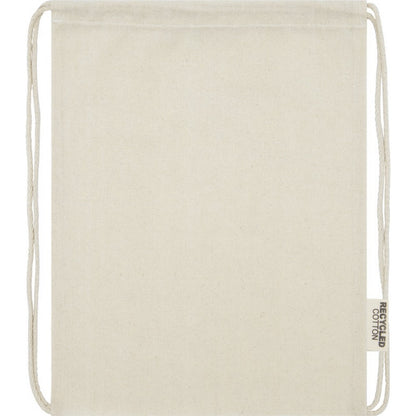 Natural - Front - Oregon Recycled Cotton Drawstring Bag