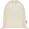 Natural - Back - Oregon Recycled Cotton Drawstring Bag