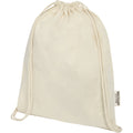 Natural - Side - Oregon Recycled Cotton Drawstring Bag