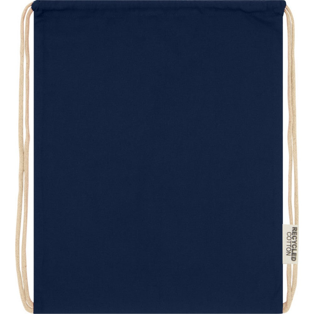 Navy - Front - Oregon Recycled Cotton Drawstring Bag