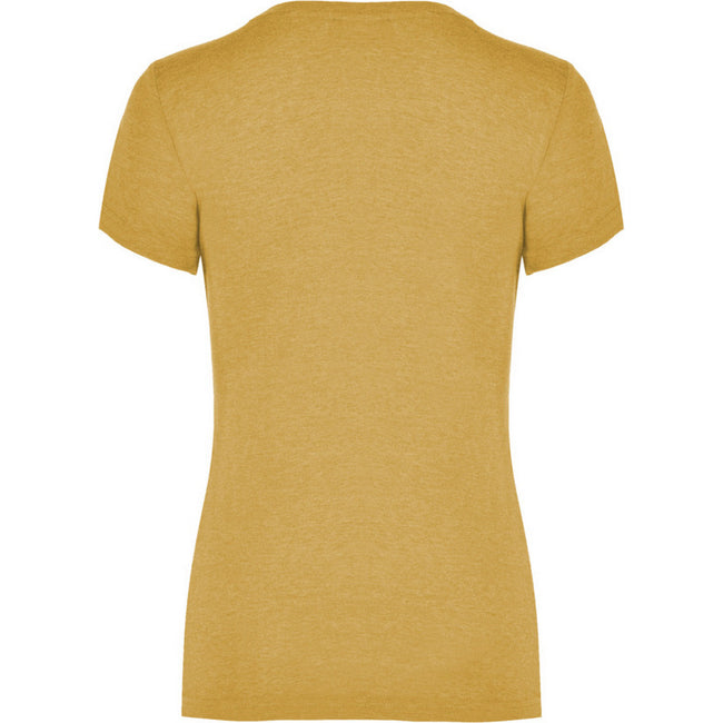 Mustard - Back - Roly Womens-Ladies Fox Heather Short-Sleeved T-Shirt