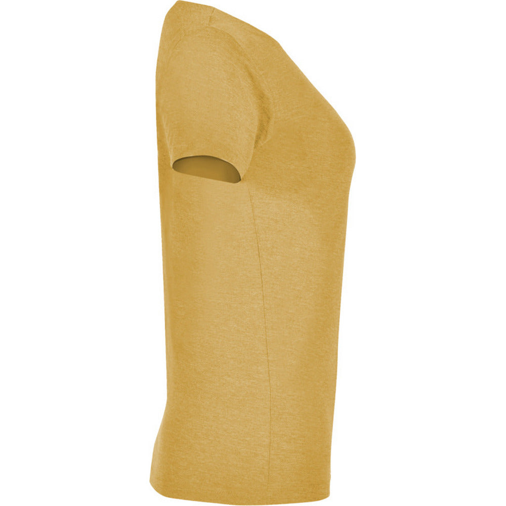 Mustard - Side - Roly Womens-Ladies Fox Heather Short-Sleeved T-Shirt