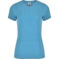 Turquoise - Front - Roly Womens-Ladies Fox Heather Short-Sleeved T-Shirt