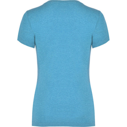 Turquoise - Back - Roly Womens-Ladies Fox Heather Short-Sleeved T-Shirt
