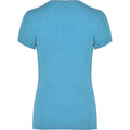 Turquoise - Back - Roly Womens-Ladies Fox Heather Short-Sleeved T-Shirt