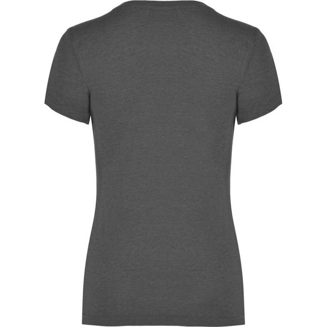 Black Heather - Back - Roly Womens-Ladies Fox Heather Short-Sleeved T-Shirt