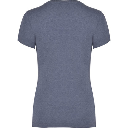 Denim Blue - Back - Roly Womens-Ladies Fox Heather Short-Sleeved T-Shirt
