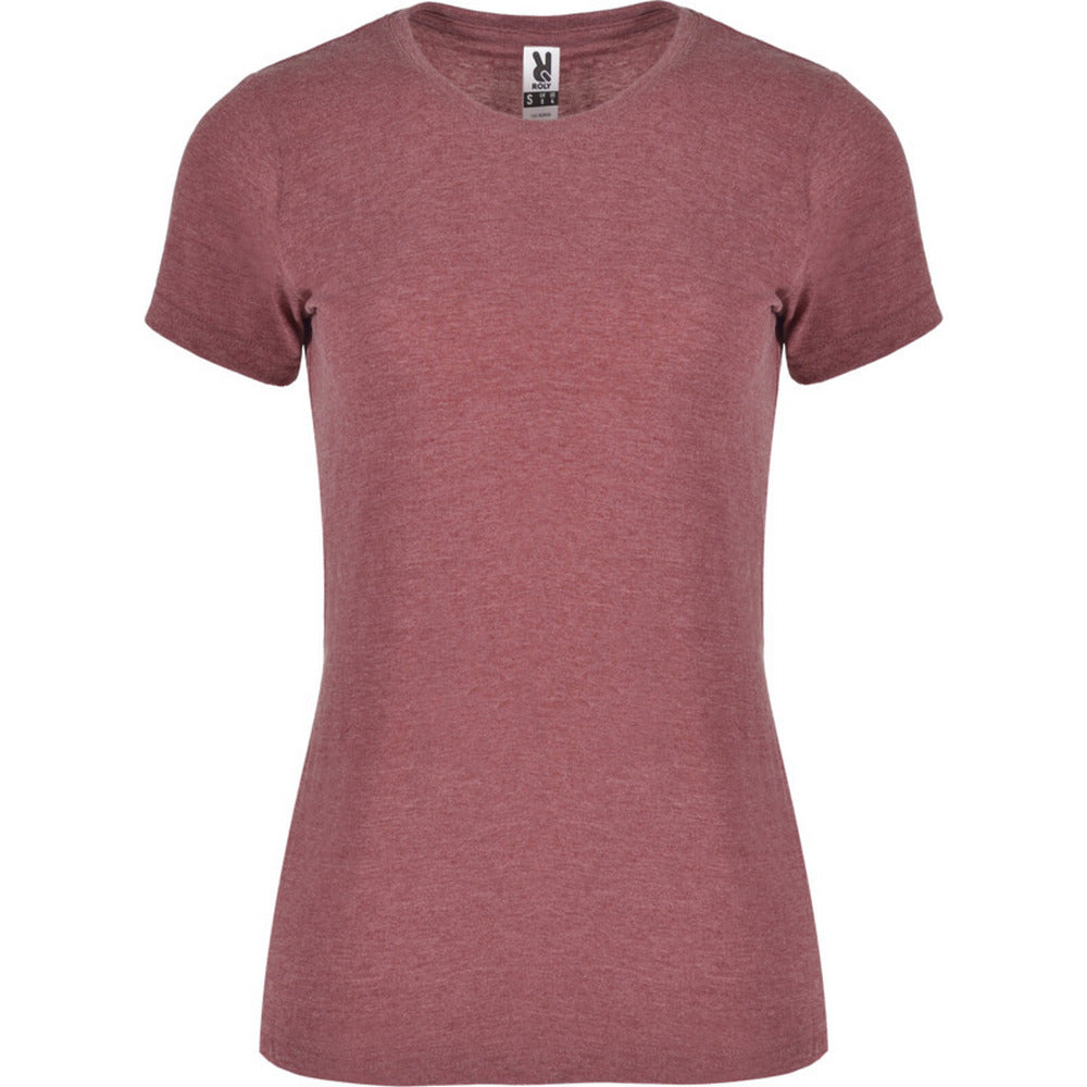 Garnet - Front - Roly Womens-Ladies Fox Heather Short-Sleeved T-Shirt