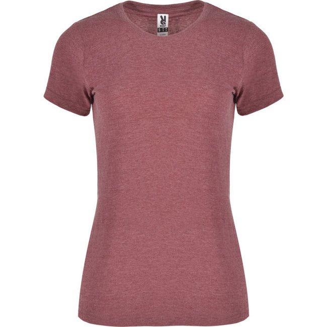 Garnet - Front - Roly Womens-Ladies Fox Heather Short-Sleeved T-Shirt