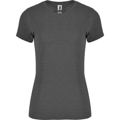 Black Heather - Front - Roly Womens-Ladies Fox Heather Short-Sleeved T-Shirt